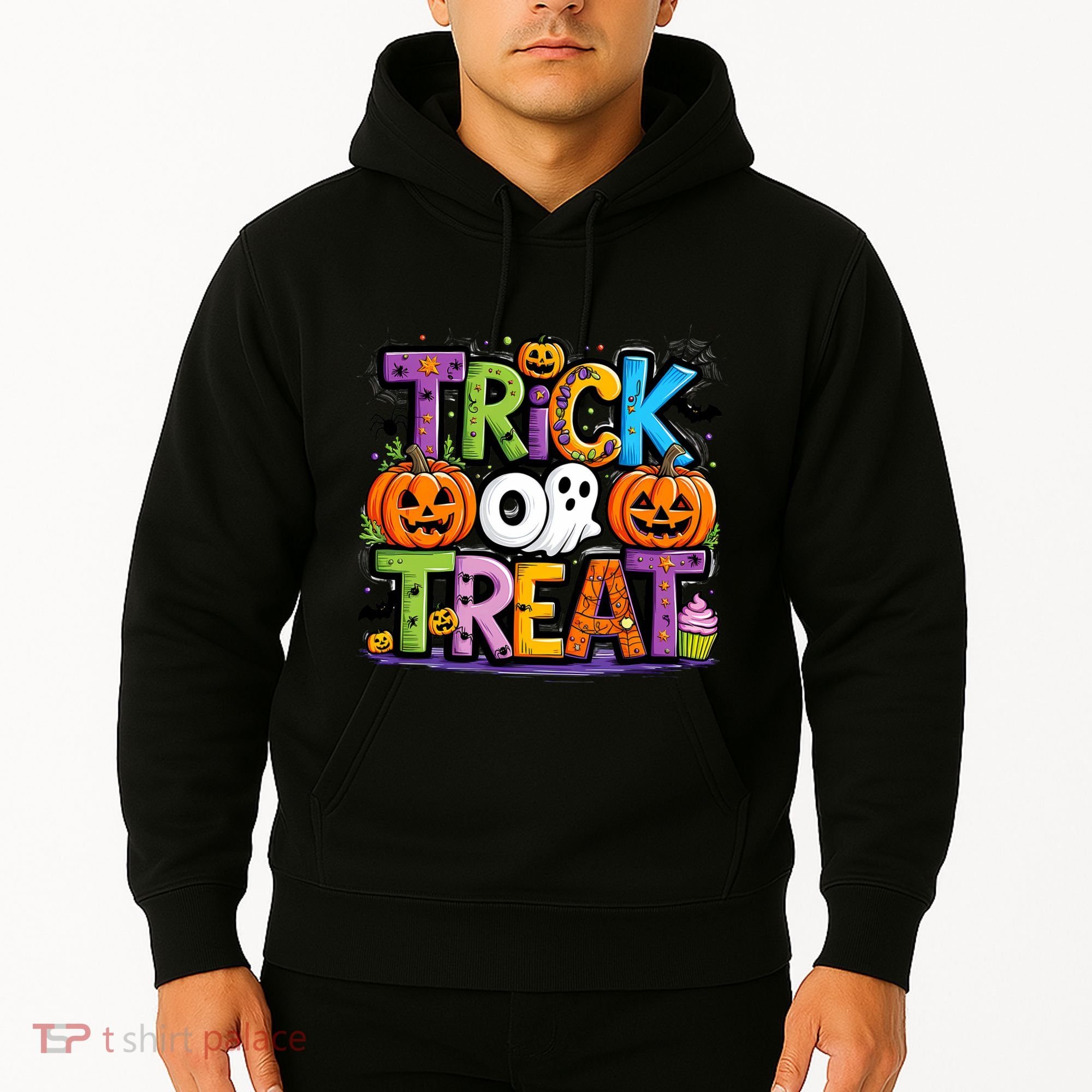 Trick Or Treat Halloween Cool Logo Hoodie