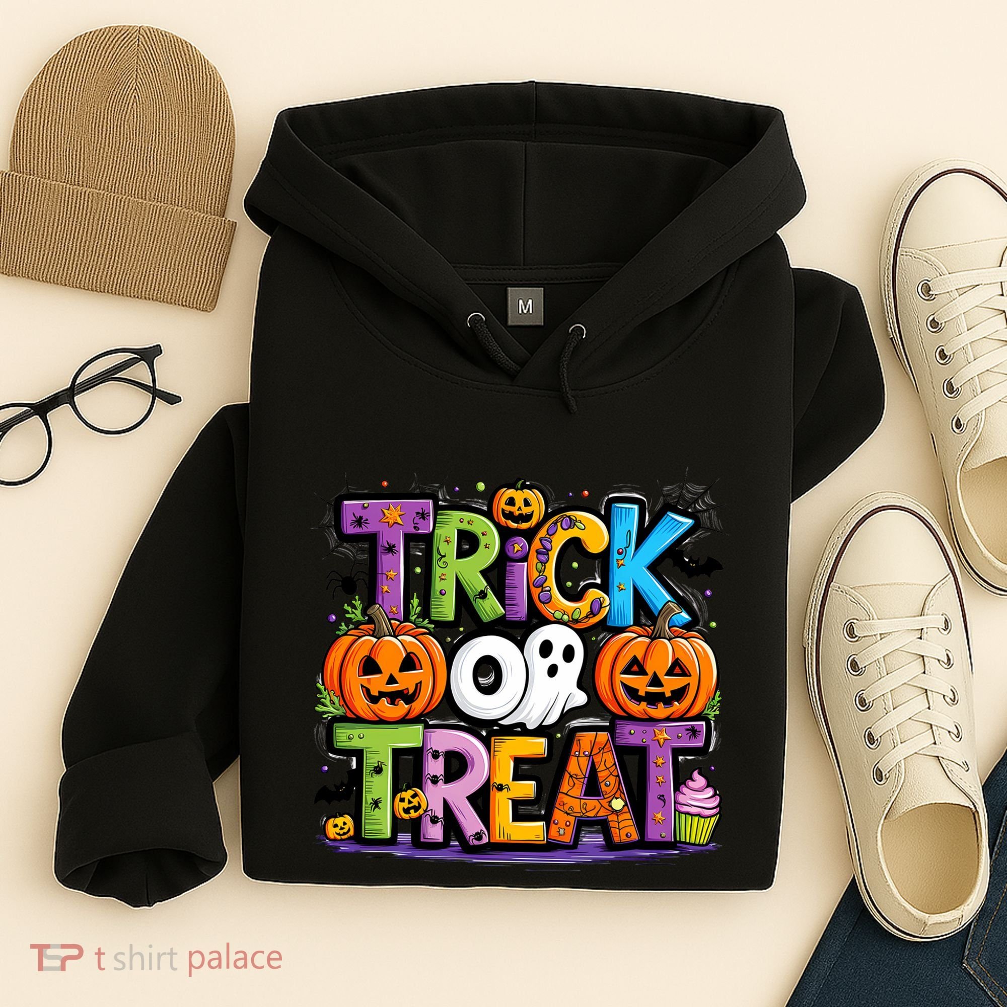 Trick Or Treat Halloween Cool Logo Hoodie
