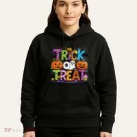 Trick Or Treat Halloween Cool Logo Hoodie thumb 5
