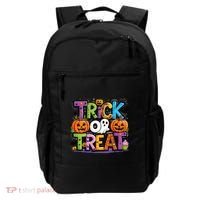 Trick Or Treat Halloween Cool Logo Backpack thumb 0