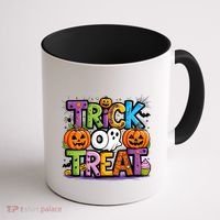 Trick Or Treat Halloween Cool Logo Coffee Mug thumb 1