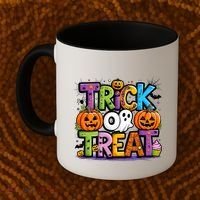 Trick Or Treat Halloween Cool Logo Coffee Mug thumb 2