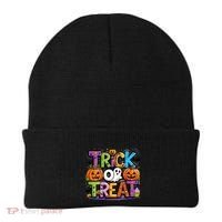 Trick Or Treat Halloween Cool Logo Beanie thumb 0