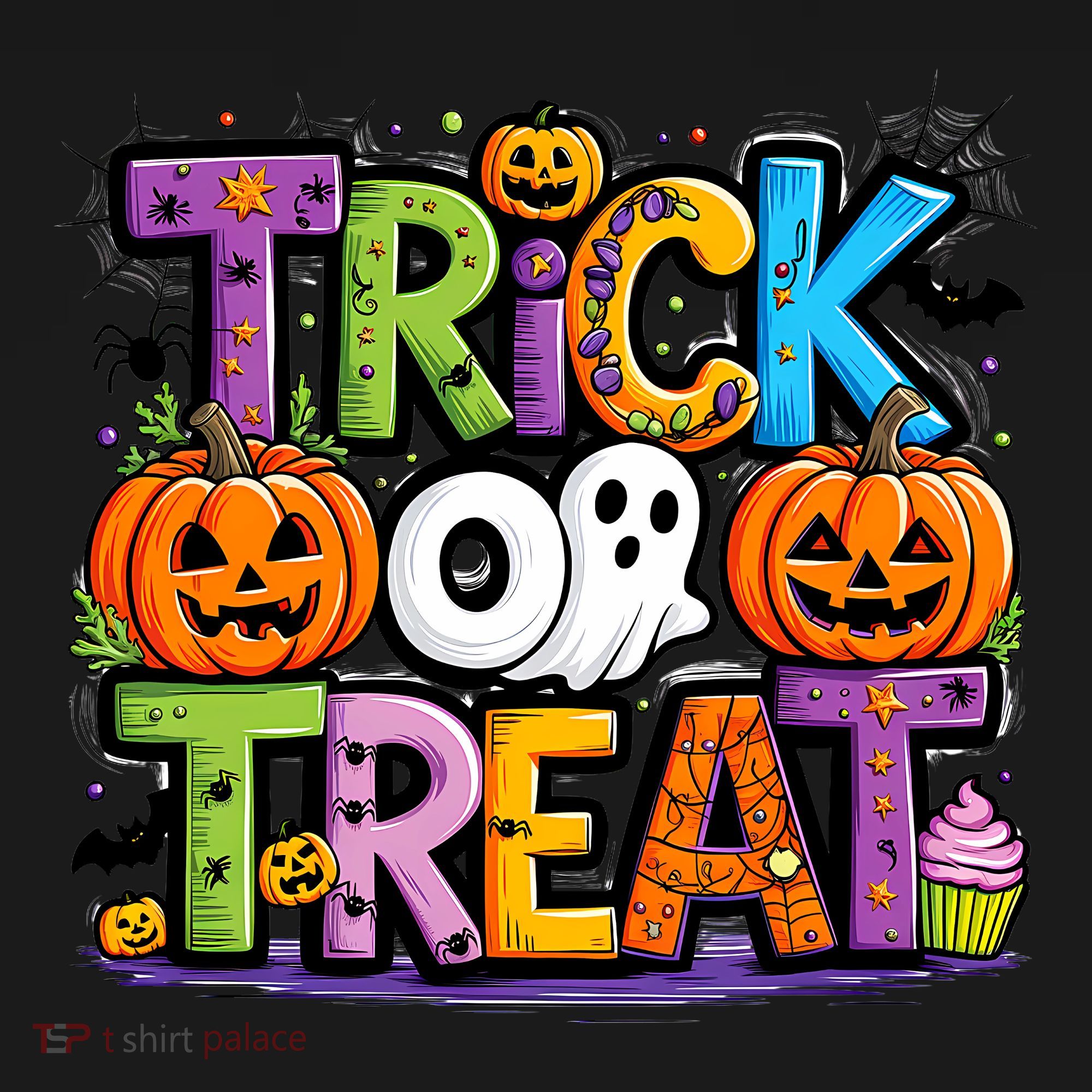 Trick Or Treat Halloween Cool Logo Women's Tank Top