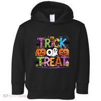 Trick Or Treat Halloween Cool Logo Toddler Hoodie thumb 0