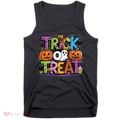Trick Or Treat Halloween Cool Logo Tank Top
