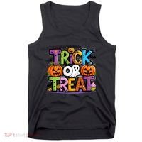 Trick Or Treat Halloween Cool Logo Tank Top thumb 0