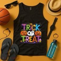 Trick Or Treat Halloween Cool Logo Tank Top thumb 4
