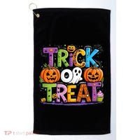 Trick Or Treat Halloween Cool Logo Golf Towel thumb 0