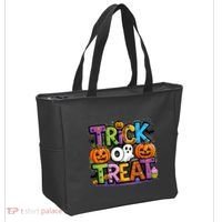 Trick Or Treat Halloween Cool Logo Tote Bag thumb 2