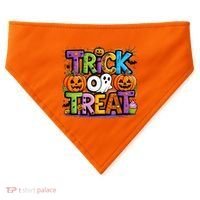 Trick Or Treat Halloween Cool Logo USA-Made Doggie Bandana thumb 0