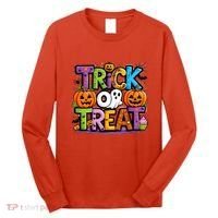 Trick Or Treat Halloween Cool Logo Long Sleeve Shirt thumb 0
