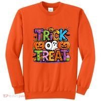 Trick Or Treat Halloween Cool Logo Sweatshirt thumb 0