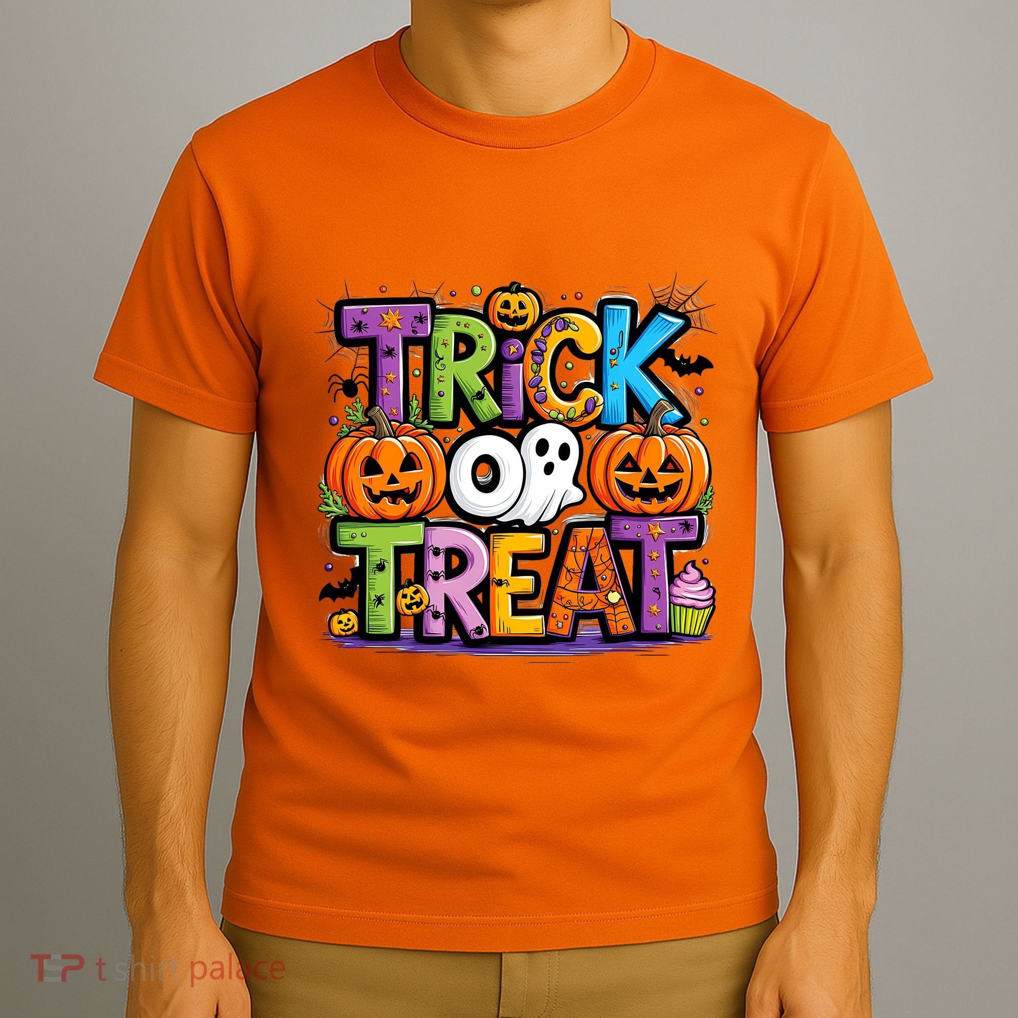 Trick Or Treat Halloween Cool Logo T-Shirt