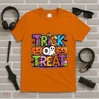 Trick Or Treat Halloween Cool Logo T-Shirt thumb 5