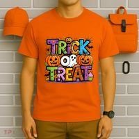 Trick Or Treat Halloween Cool Logo T-Shirt thumb 6