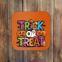 Trick Or Treat Halloween Cool Logo Coaster thumb 0