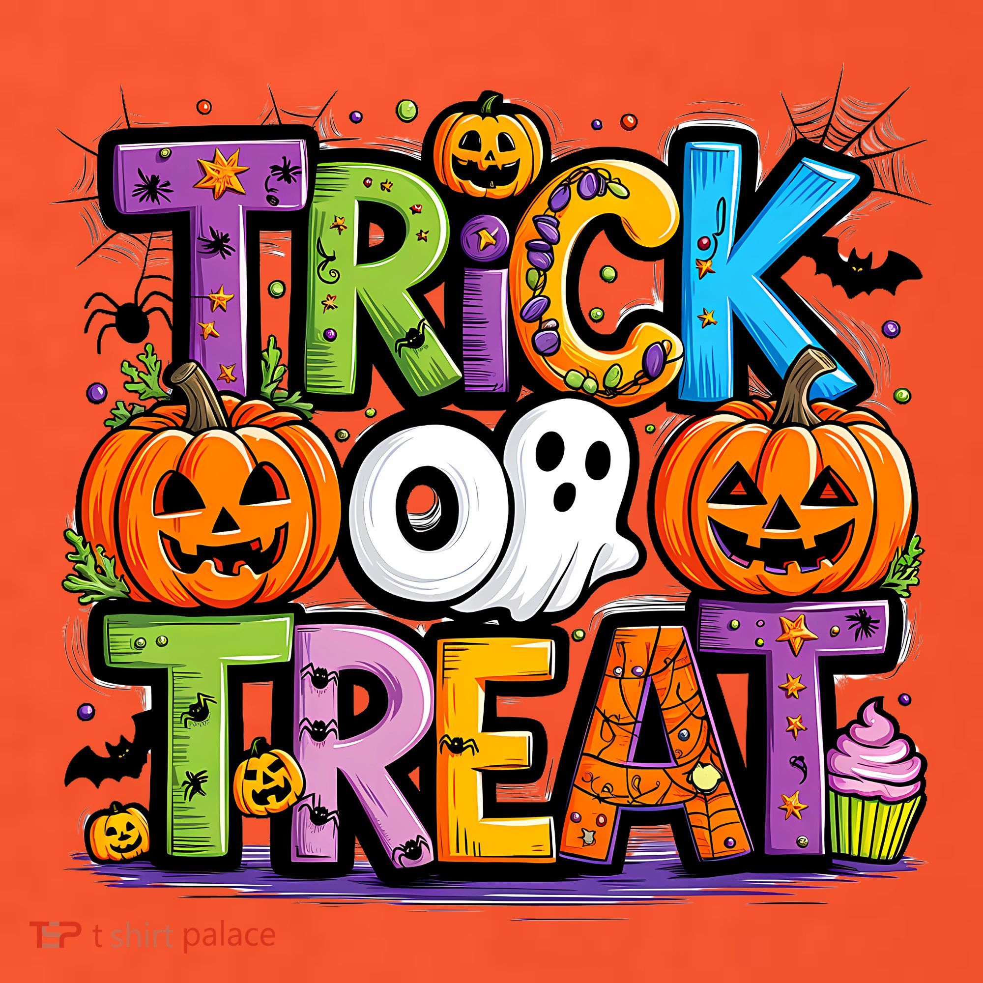 Trick Or Treat Halloween Cool Logo Coaster