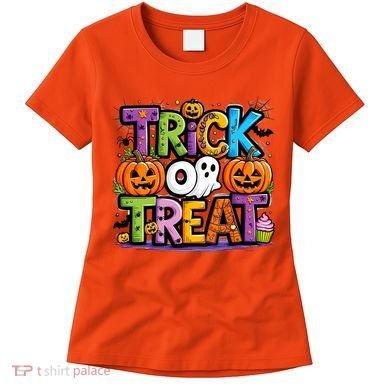 Trick Or Treat Halloween Cool Logo Women's T-Shirt