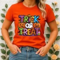 Trick Or Treat Halloween Cool Logo Women's T-Shirt thumb 2