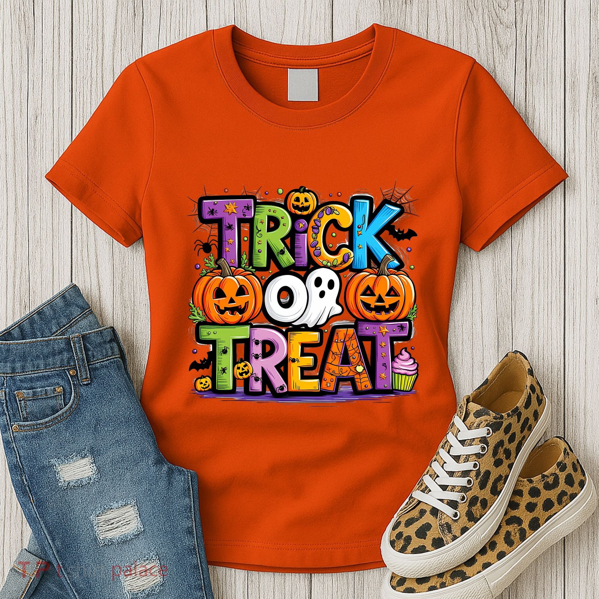 Trick Or Treat Halloween Cool Logo Women's T-Shirt