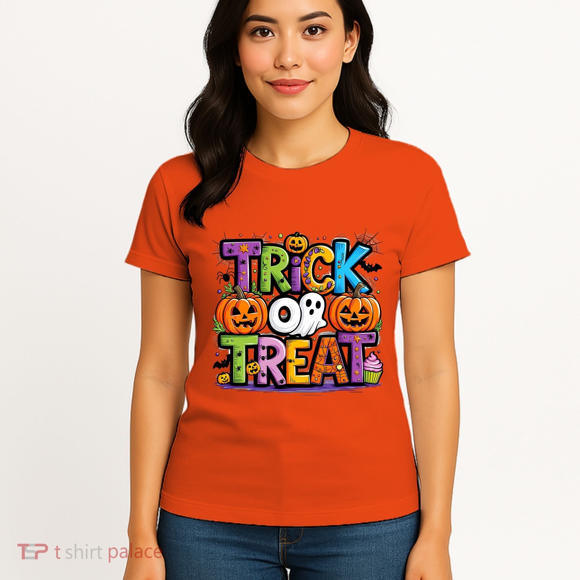 Trick Or Treat Halloween Cool Logo Women's T-Shirt