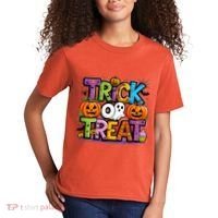Trick Or Treat Halloween Cool Logo Kids T-Shirt thumb 2