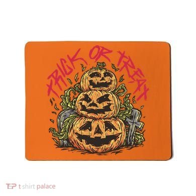 Trick Or Treat Three Pumpkin Design Mousepad