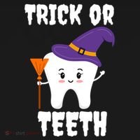 Trick Or Teeth Tooth Witch Dentist Hygienist Funny Dental Cool Gift Women's Hoodie thumb 2