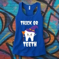 Trick Or Teeth Tooth Witch Dentist Hygienist Funny Dental Cool Gift Women's Tank Top thumb 3