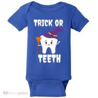 Trick Or Teeth Tooth Witch Dentist Hygienist Funny Dental Cool Gift Baby Bodysuit thumb 0