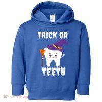 Trick Or Teeth Tooth Witch Dentist Hygienist Funny Dental Cool Gift Toddler Hoodie thumb 0