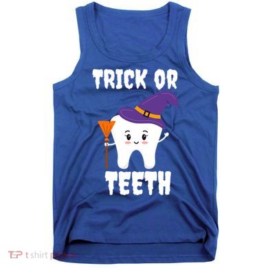 Trick Or Teeth Tooth Witch Dentist Hygienist Funny Dental Cool Gift Tank Top