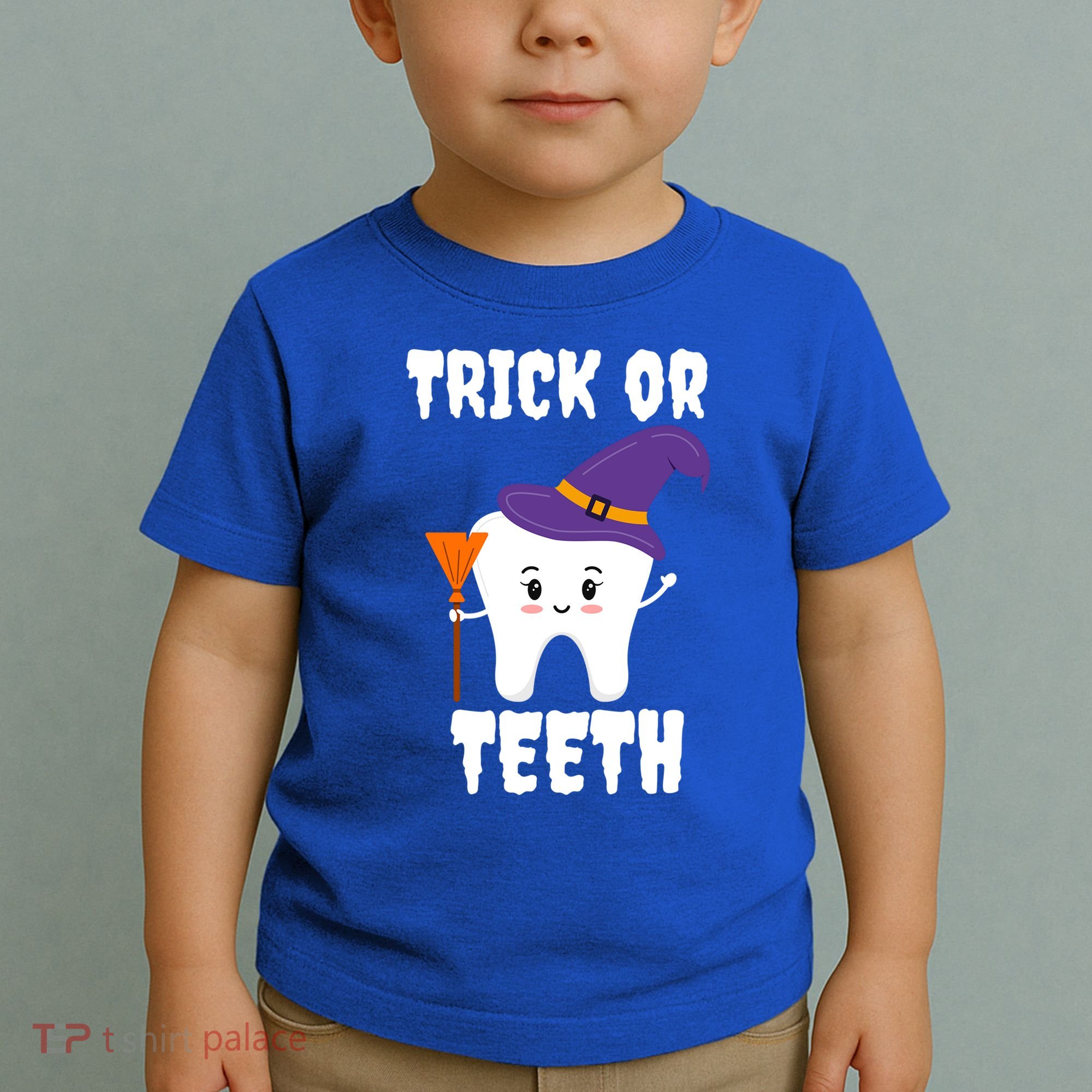 Trick Or Teeth Tooth Witch Dentist Hygienist Funny Dental Cool Gift Toddler T-Shirt