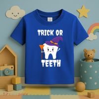 Trick Or Teeth Tooth Witch Dentist Hygienist Funny Dental Cool Gift Toddler T-Shirt thumb 3