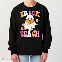 Trick Or Teach Cute Book Ghost Women's Sweatshirt thumb 0