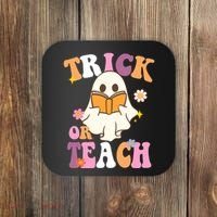 Trick Or Teach Cute Book Ghost Coaster thumb 0