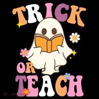 Trick Or Teach Cute Book Ghost Toddler Hoodie thumb 2