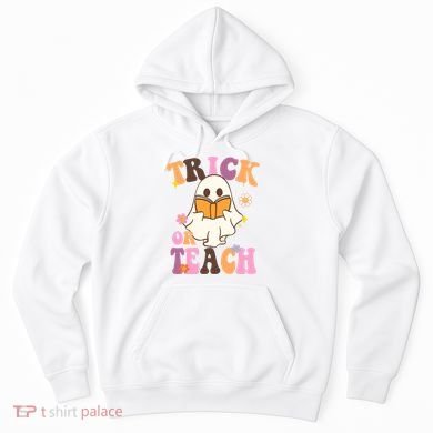 Trick Or Teach Cute Book Ghost Hoodie