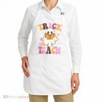 Trick Or Teach Cute Book Ghost Apron thumb 2