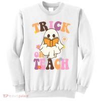 Trick Or Teach Cute Book Ghost Sweatshirt thumb 0