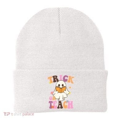 Trick Or Teach Cute Book Ghost Beanie