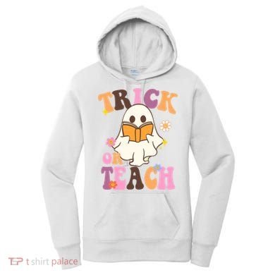 Trick Or Teach Cute Book Ghost Women's Hoodie