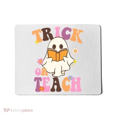 Trick Or Teach Cute Book Ghost Mousepad