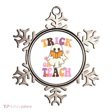 Trick Or Teach Cute Book Ghost Ornament