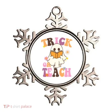 Trick Or Teach Cute Book Ghost Ornament