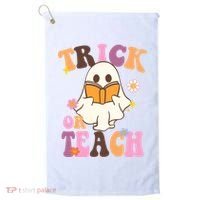 Trick Or Teach Cute Book Ghost Golf Towel thumb 0
