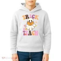 Trick Or Teach Cute Book Ghost Kids Hoodie thumb 4