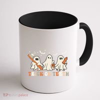 Trick Or Teeth Toothbrush Funny Boo Retro Pumpkin Halloween Gift Coffee Mug thumb 1