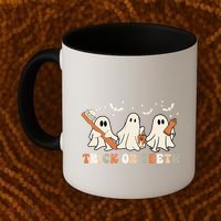 Trick Or Teeth Toothbrush Funny Boo Retro Pumpkin Halloween Gift Coffee Mug thumb 2